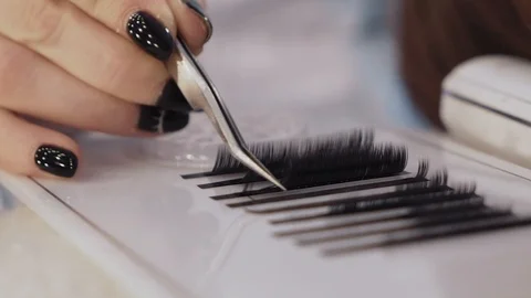 Artificial eyelashes Stock Footage 101630555