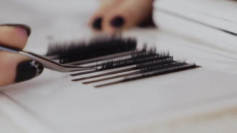 Artificial eyelashes Stock Footage 101630562