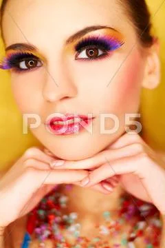 Artificial eyelashes Stock Photos