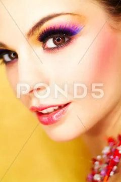 Artificial eyelashes Stock Photos