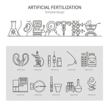 Artificial fertilization concept vector Stock Illustration