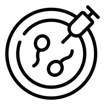 Artificial fertilization icon outline vector. Vitro fertility Stockillustratie