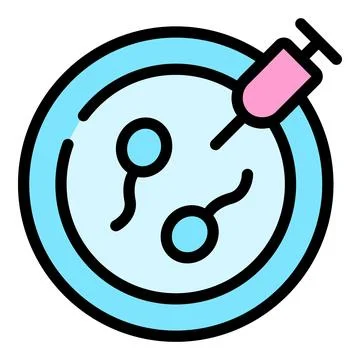 Artificial fertilization icon vector flat Stockillustratie