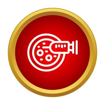 Artificial fertilization process showing an embryo in a petri dish Иллюстрация