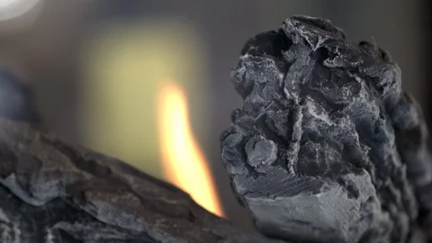 Artificial fire log Stock Footage 109415846