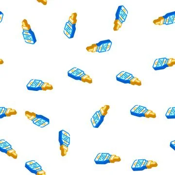 Artificial flavoring isometric icon seamless pattern color Illustration
