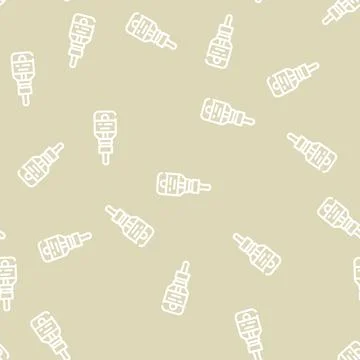 Artificial flavoring line vector seamless pattern black Illustration