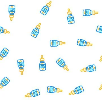 Artificial flavoring vector seamless pattern color Illustration