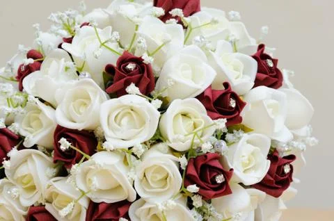 Artificial flowers close-up Stock Photos