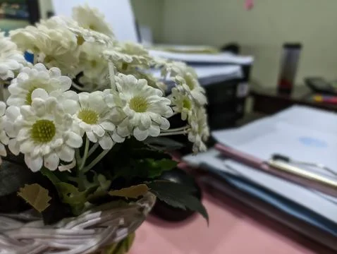 Artificial flowers made from cloth Stock Photos
