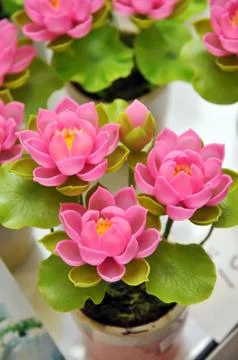 Artificial flowers Stock Photos