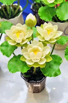 Artificial flowers Stock Photos