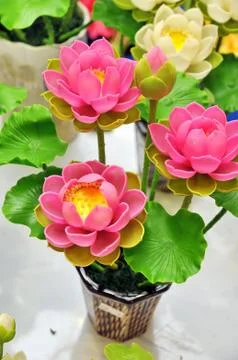 Artificial flowers Stock Photos