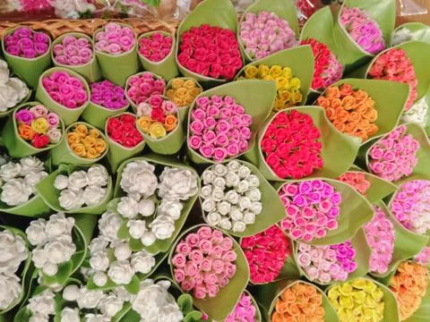 Artificial flowers Stock Photos