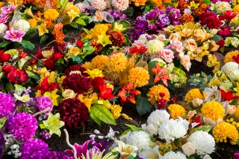 Artificial flowers Stock Photos