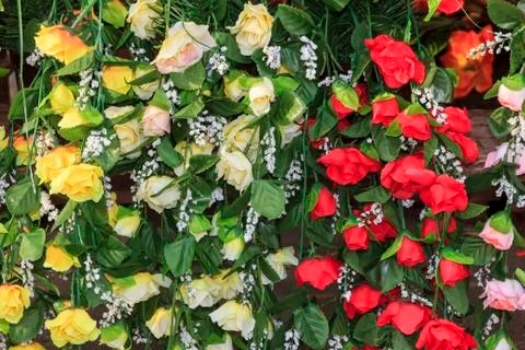 Artificial flowers Stock Photos