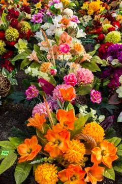 Artificial flowers Stock Photos
