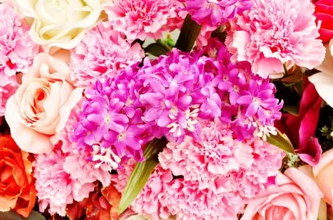 Artificial flowers Stock Photos