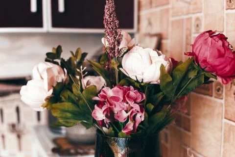 Artificial flowers Stock Photos
