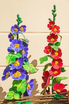 Artificial flowers plastic Stock Photos