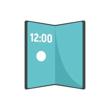 Artificial foldable display icon flat isolated vector 스톡 일러스트