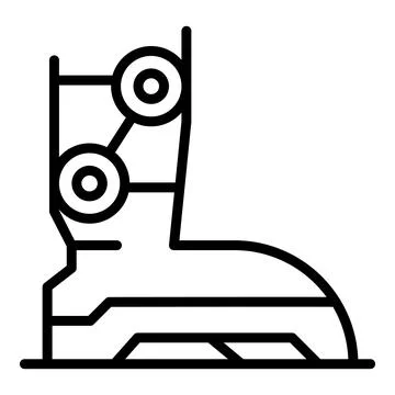 Artificial foot icon outline vector. Exoskeleton robot Stock Illustration