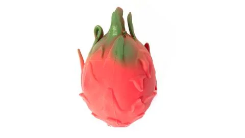 Artificial fruit, dragon fruit isolated on white background. Foto stock
