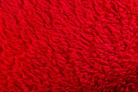 Artificial fur red background texture fabric felt Stock Photos