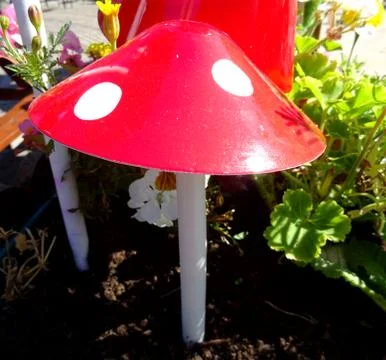 Artificial Garden Toadstool Stock Photos