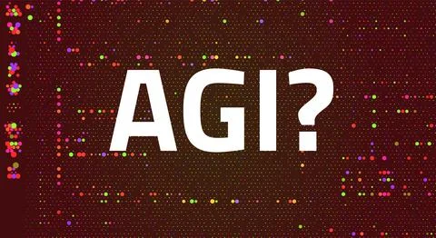 Artificial General Intelligence AGI Concept with Digital Network Background a イラスト素材