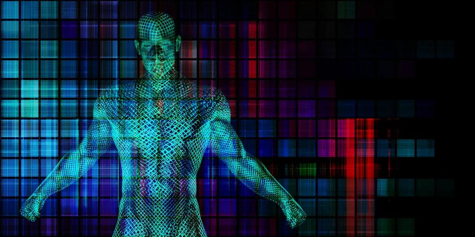 Artificial General Intelligence Future Development Background Stock Illustration