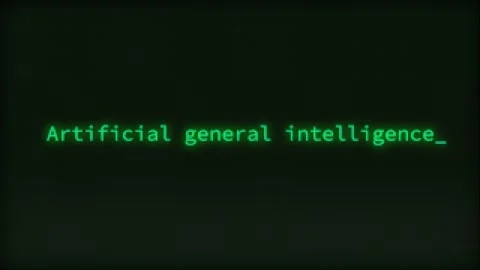 Artificial general intelligence, Typing Text, Retro Computer Screen Stock Footage 267209144