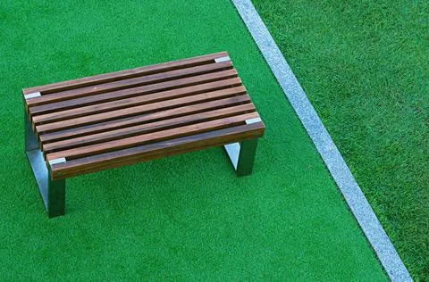 Artificial grass, architecture design of grass field around home Stock Photos