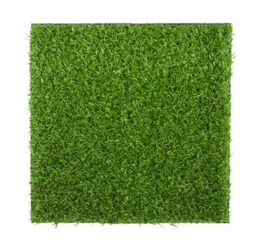 Artificial grass sheet isolated on white background Stock Photos