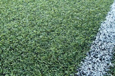 Artificial grass soccer field Stock Photos