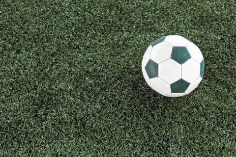 Artificial grass soccer field Stock Photos