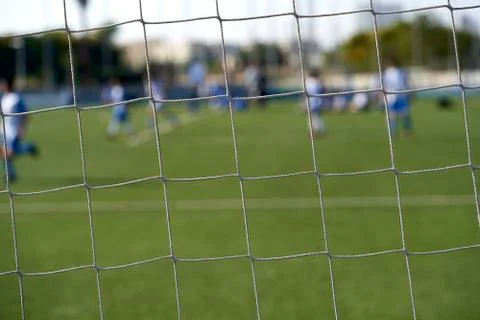 Artificial grass stadium in spain Stock Photos