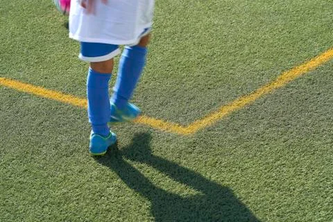 Artificial grass stadium in spain Stock Photos