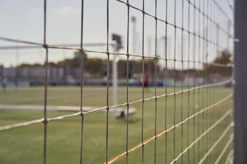 Artificial grass stadium in spain Stock Photos