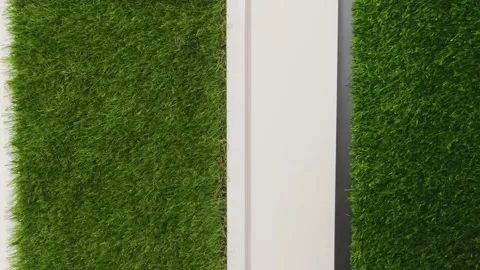 Artificial grass on the wall in the room Vídeos de archivo 337665859