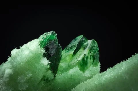 Artificial green quartz Stock Photos