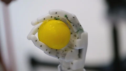 Artificial hand robotic plastic prototype Video stock 90443820