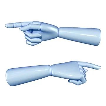 Artificial hands showing on something, 3D render イラスト素材