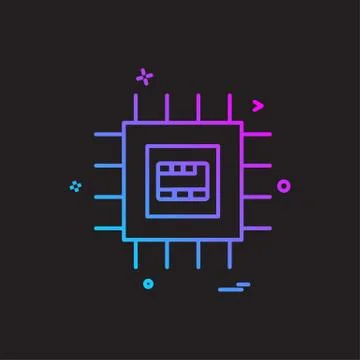 Artificial ic intelligence icon vector design 스톡 일러스트