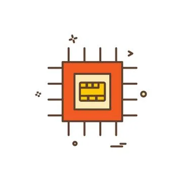Artificial ic intelligence icon vector design 스톡 일러스트