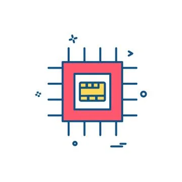 Artificial ic intelligence icon vector design 스톡 일러스트