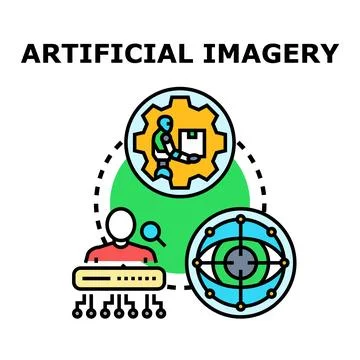 Artificial imagery concept processing future technologies Illustrazione stock