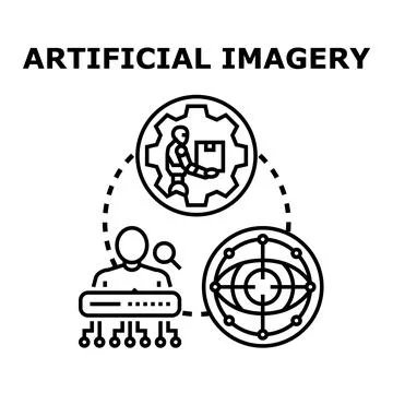 Artificial imagery concept processing future technologies Illustrazione stock