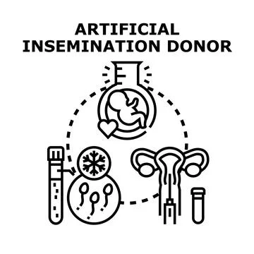 Artificial insemination donor selecting sperm cell Stock Illustration