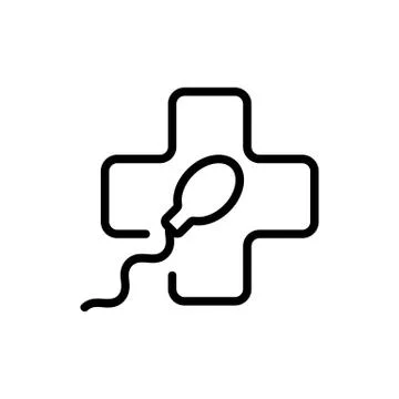 Artificial insemination icon vector. Isolated contour symbol illustration Stockillustratie